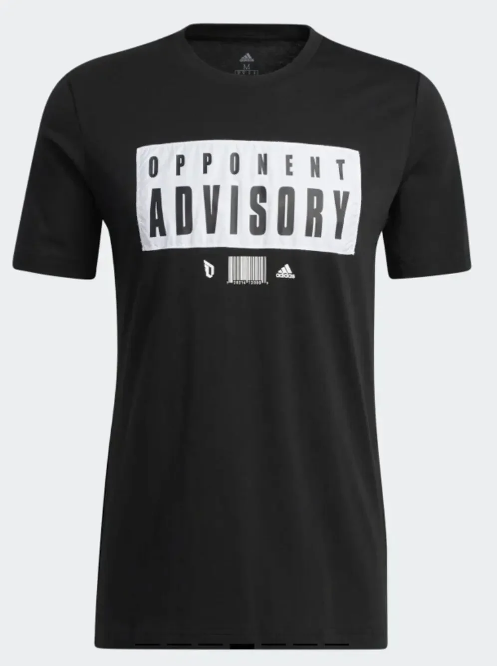 Adidas Opponent Advisory T-Shirt Mens Tee Large Black New Basketball Spell Out